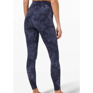 Lululemon Size 12 Align HR Pant 25" High-Rise Leggings Diamond Dye Navy Blue
